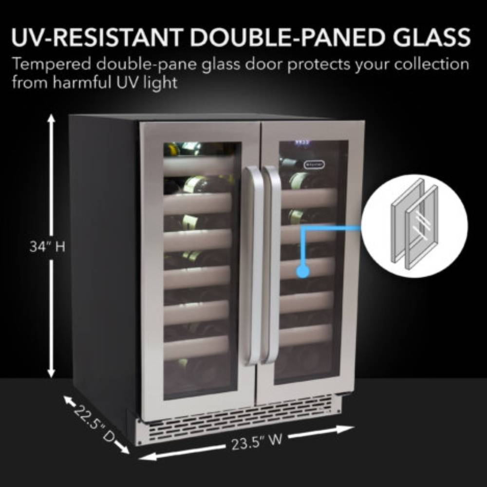 UV-RESISTANT DOUBLE-PANED GLASS