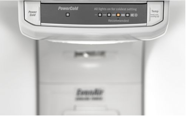 Up-front electronic temperature controls