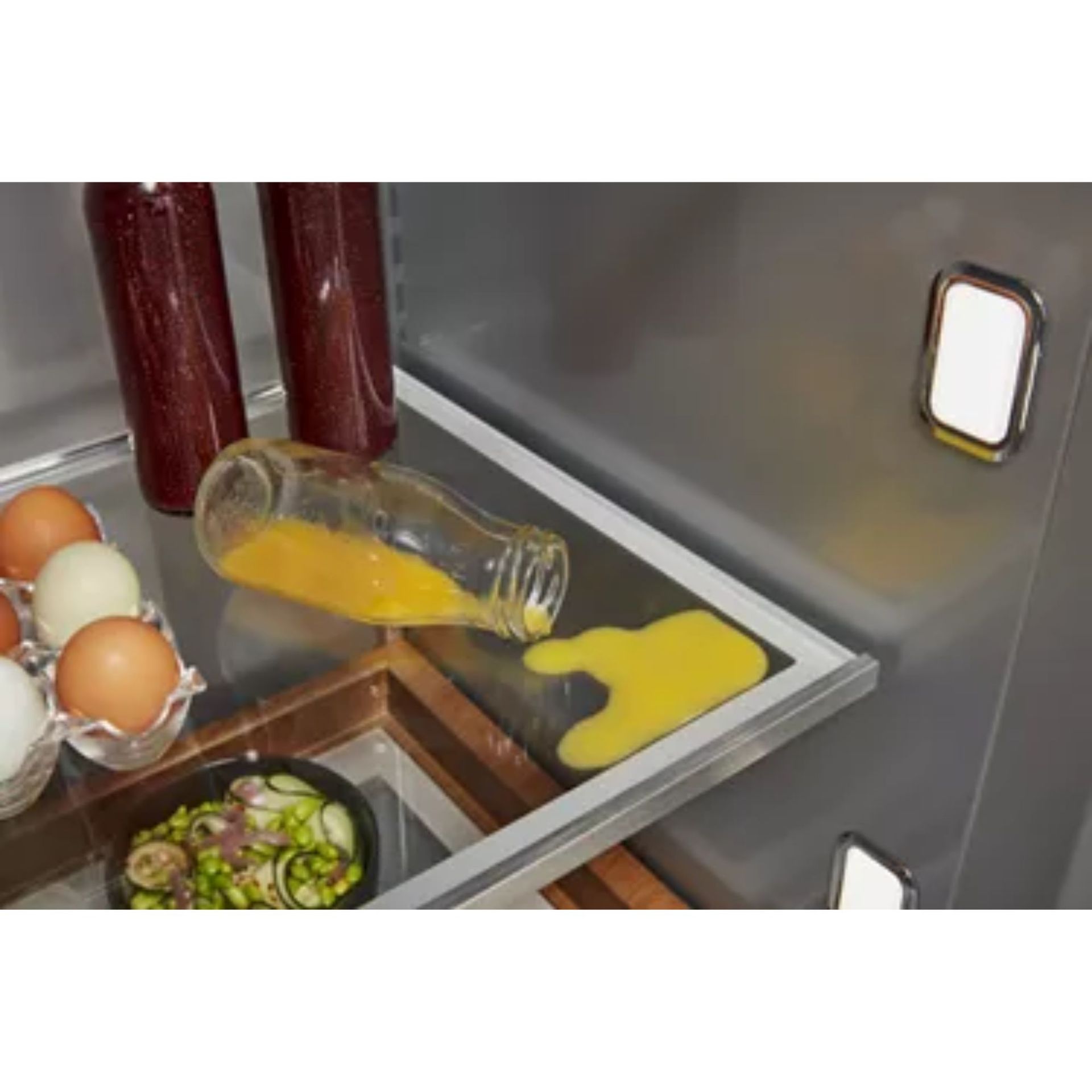 Adjustable Spill-Resistant Glass Shelves