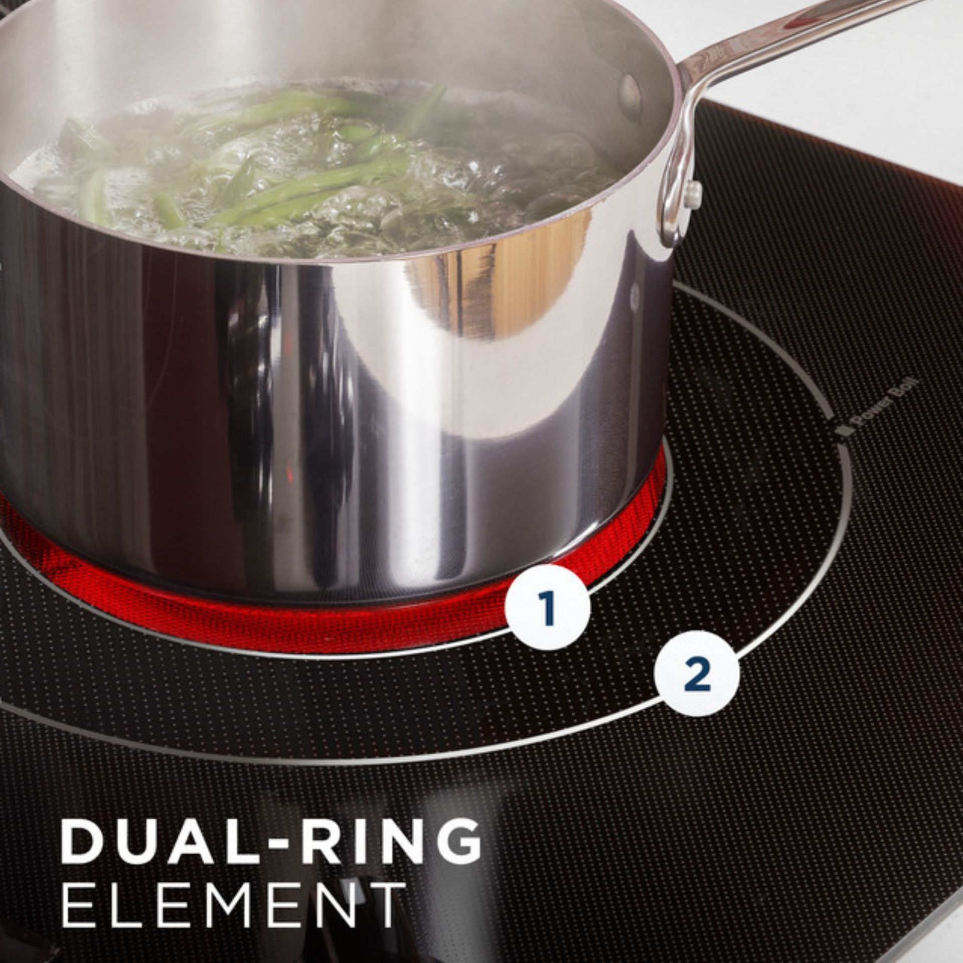 Power Boil On Dual-Ring Element (3,100W)