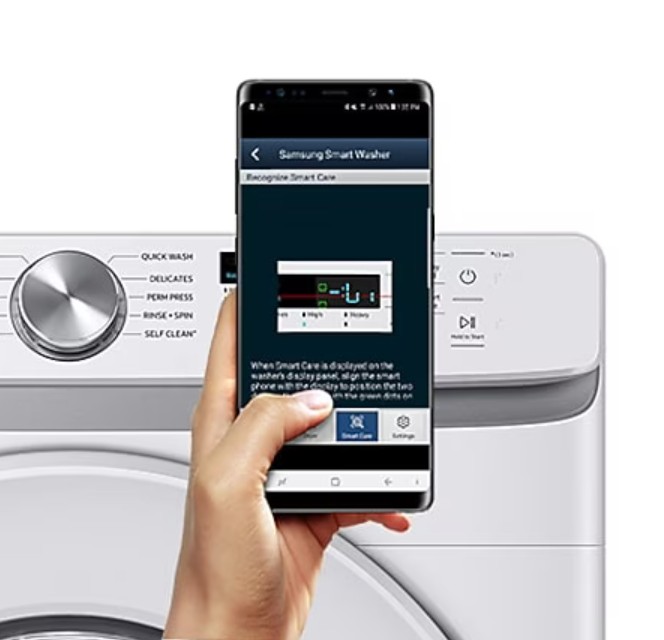 Samsung DVE52A5500W 27 inch Smart Electric Dryer with 7.4 cu. ft