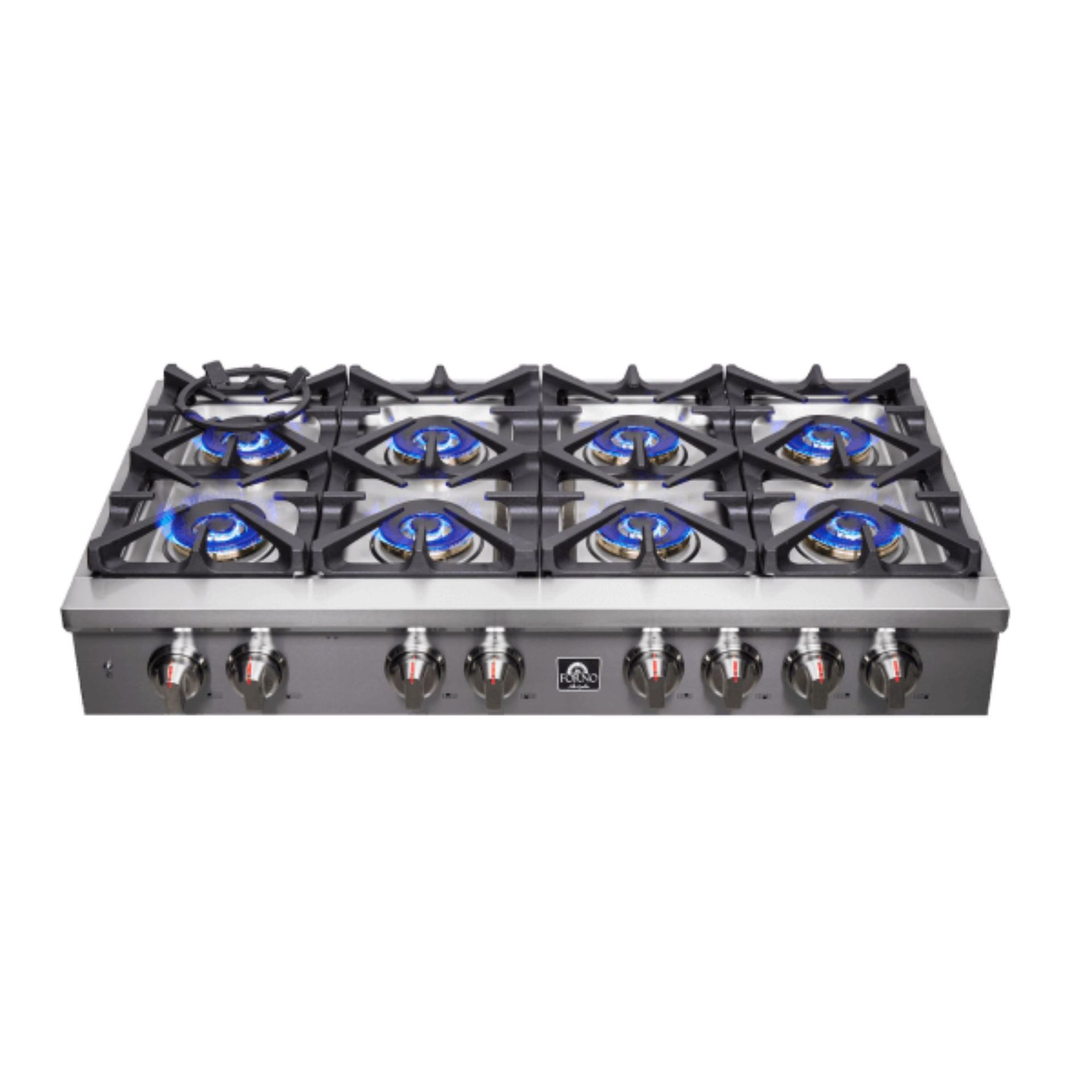 8 Sealed Dual-Ring Brass Burners