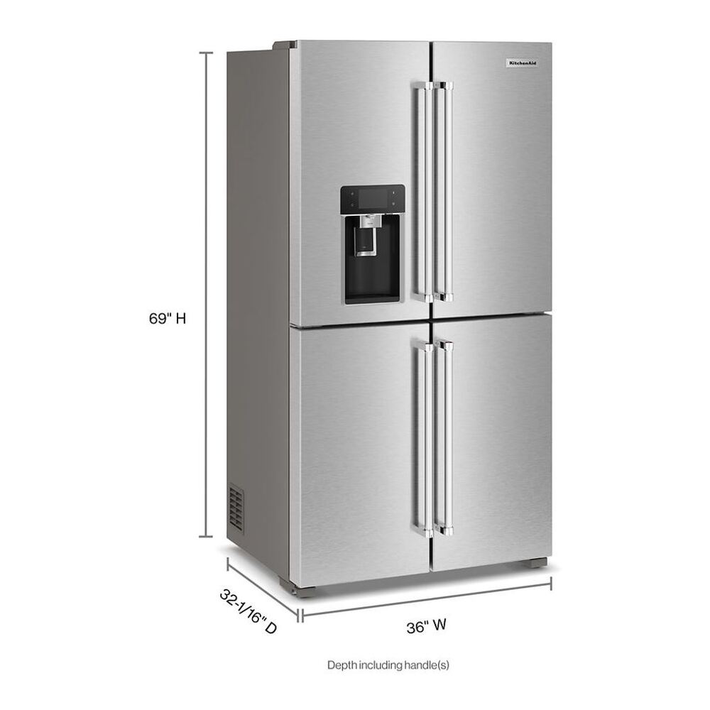KitchenAid KRQC736RPS 36 inch Counter-Depth 4-Door French Door