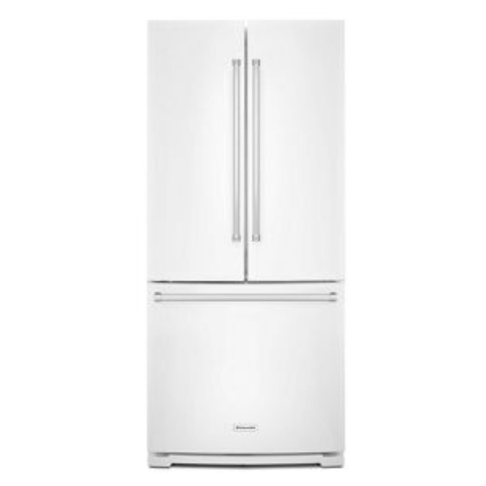 KitchenAid KRFF300EWH 30 inch French Door Refrigerator with 19.68