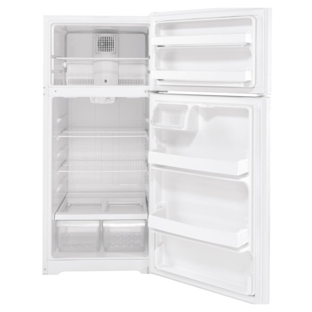 GKT　White L GE GTS17DTNRWW 28 inch Top Freezer Refrigerator with 16.6 Cu. Ft