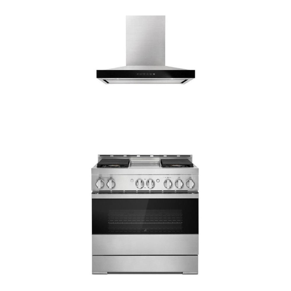 JennAir 2-Piece Kitchen Package with JGRP536HM 36-inch Smart Pro