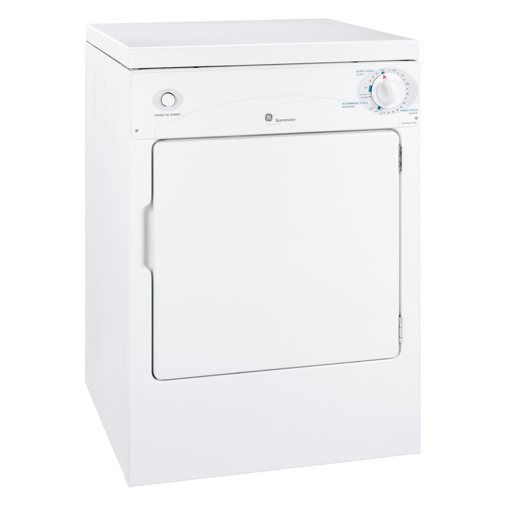②dwe　みーページ GE DSKP333ECWW Spacemaker 24 inch Portable Electric Dryer with