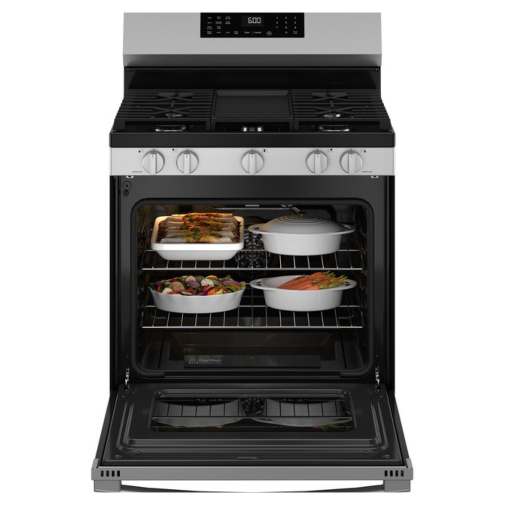 Cuisiniers à Roanne GE GGF600AVSS 30 inch Freestanding Smart Gas Convection Range with