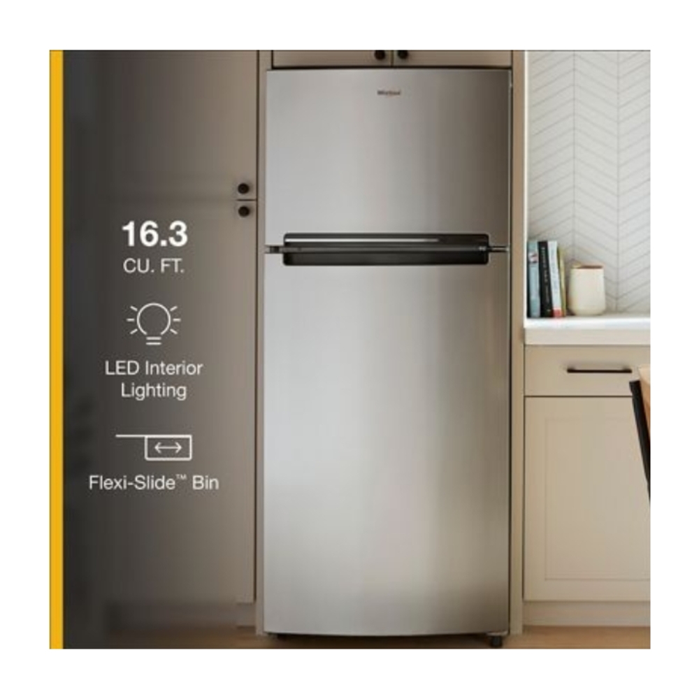 Whirlpool WRTX5328PM 28 inch Top Freezer Refrigerator with 16.3 cu