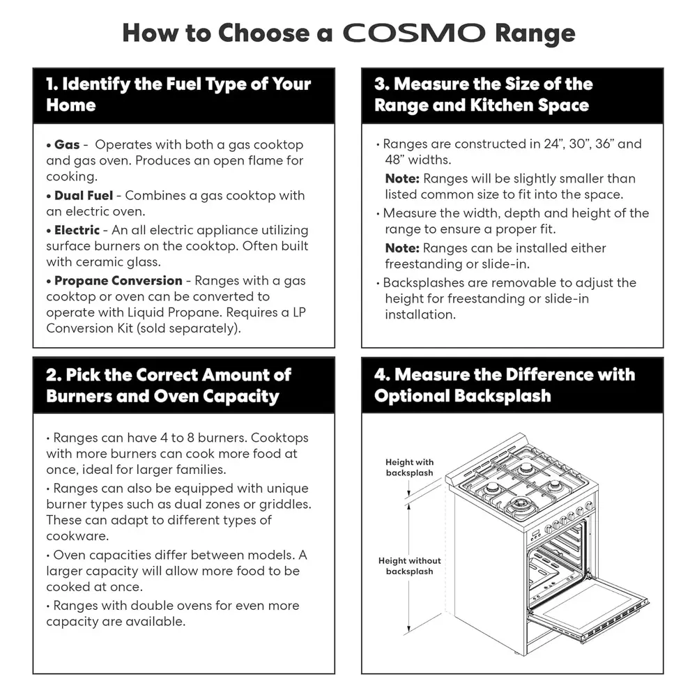 Cosmo COSEPGR366 36 inch Professional Style Gas Range with 6