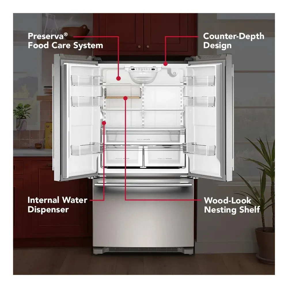 KitchenAid KRFC136SPS 36 Inch Counter-Depth French Door
