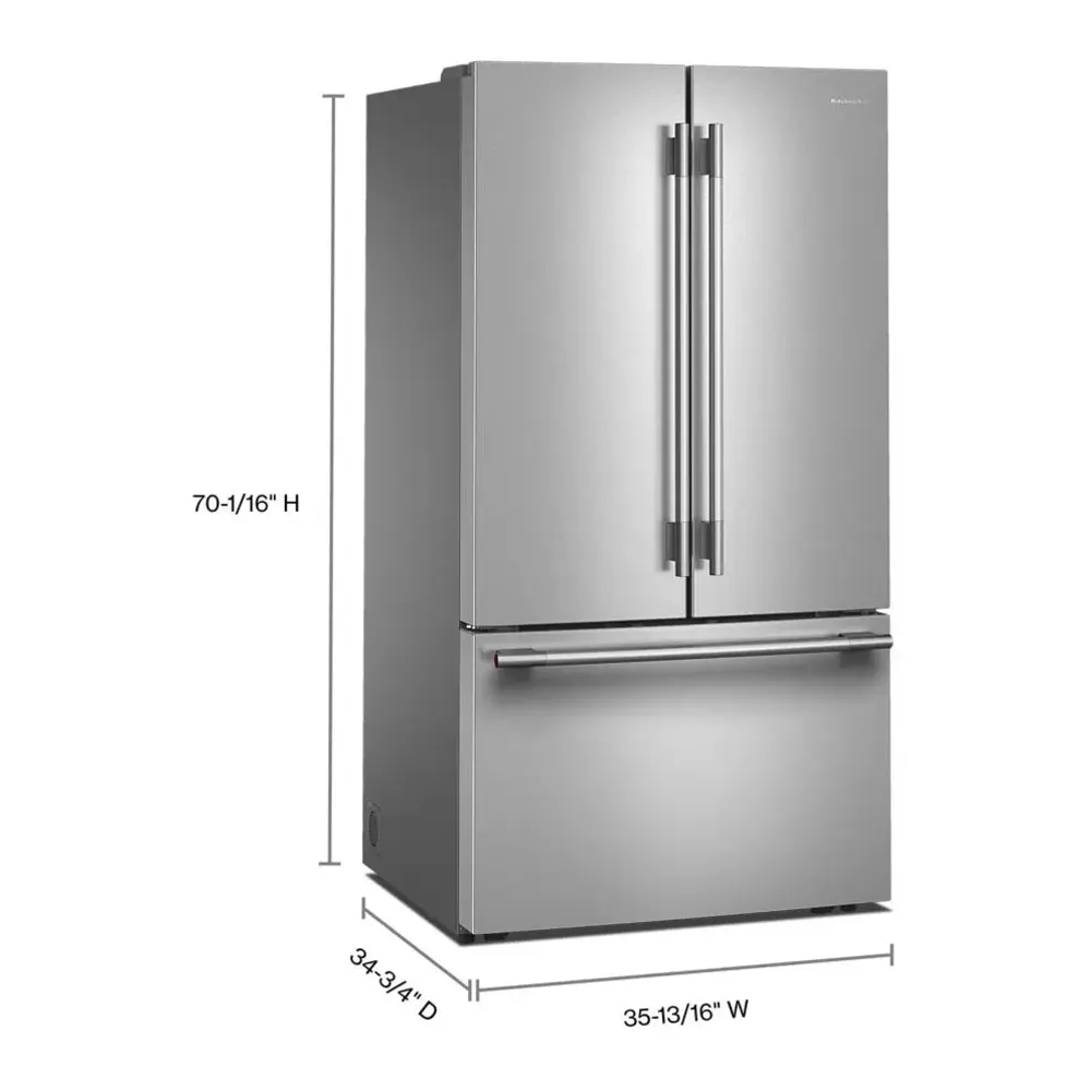 KitchenAid KRFF336SPS 36 inch French Door Refrigerator with 31 cu