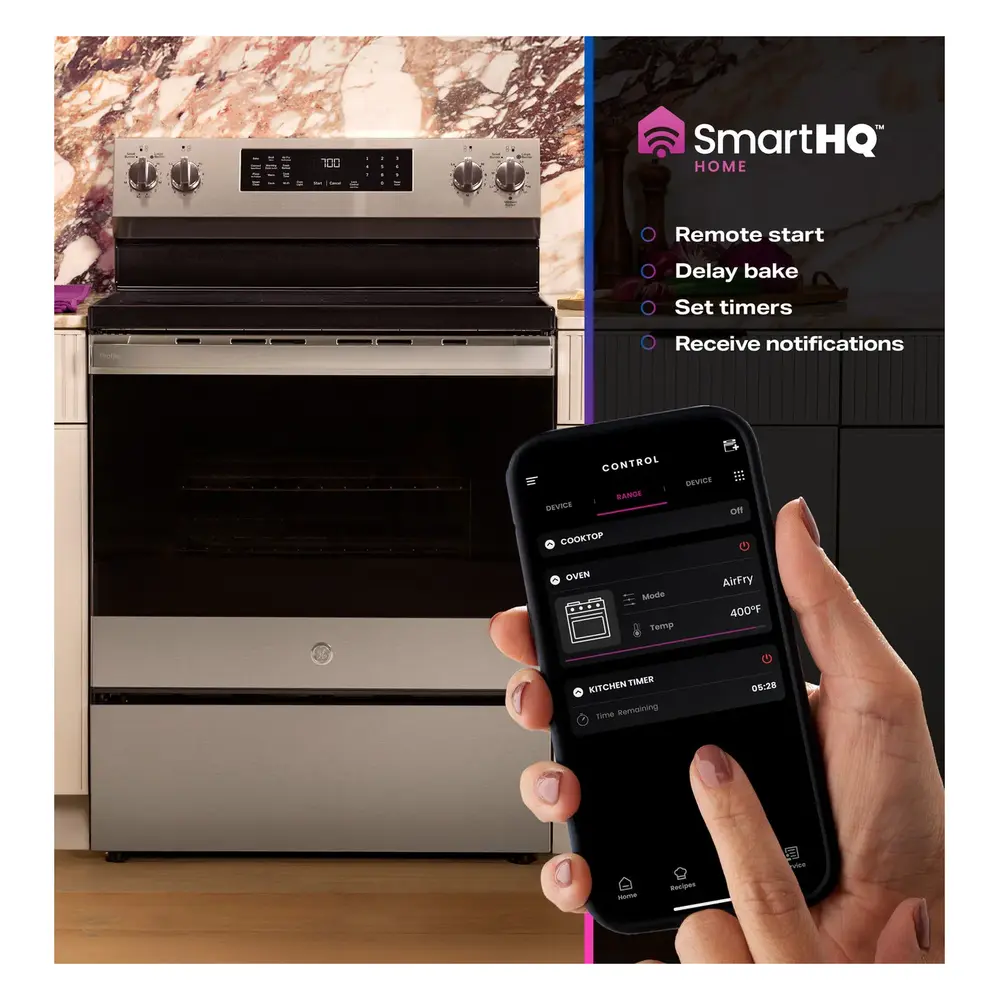 GE Profile PRF700AYFS 30 inch Smart Freestanding Electric Range