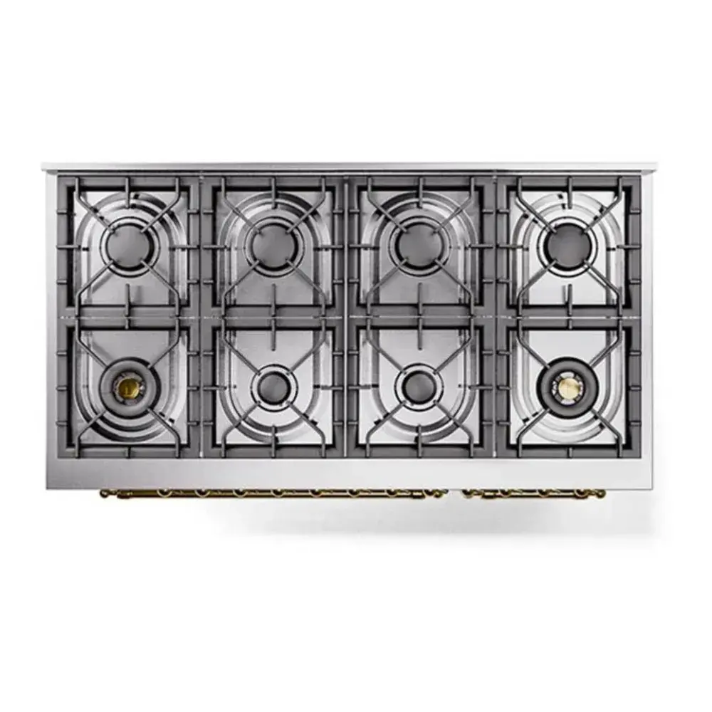 ILVE UP488NMPMGG Nostalgie II 48 inch Dual Fuel Range with 8 Black