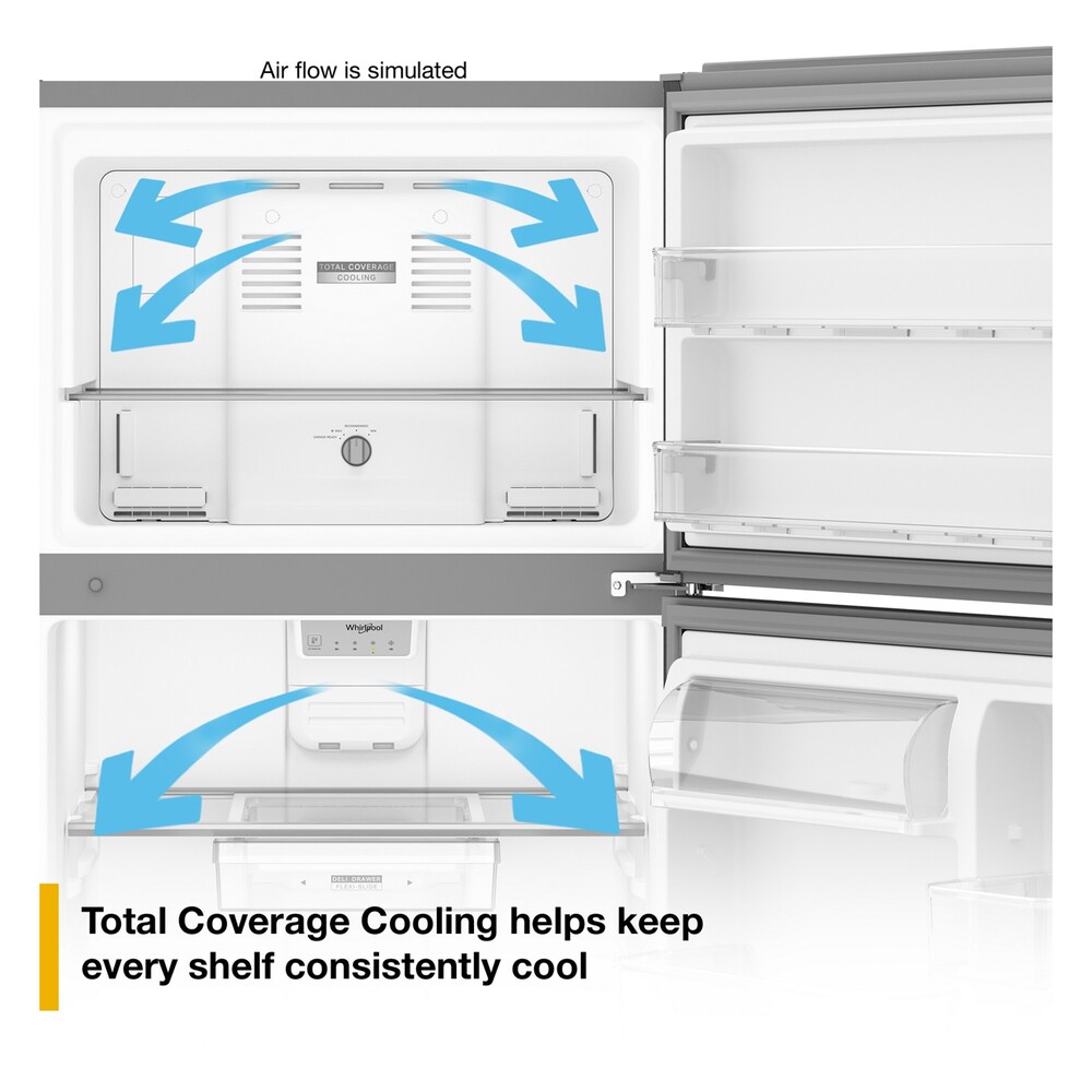 Whirlpool WRTX7419SZ 30 inch Top Freezer Refrigerator with 19.3 cu