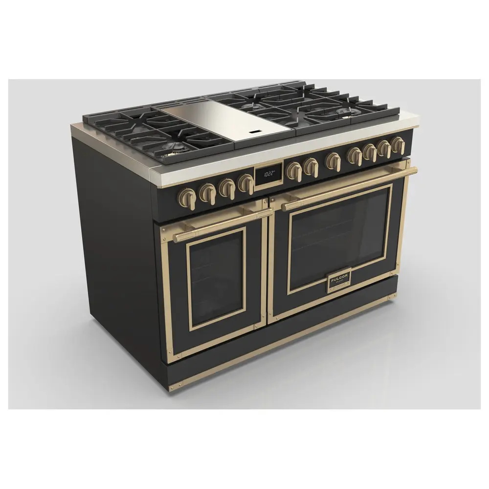 Fulgor Milano F4EDF486GBR1MB 48 inch Evoque Dual Fuel Range with 6