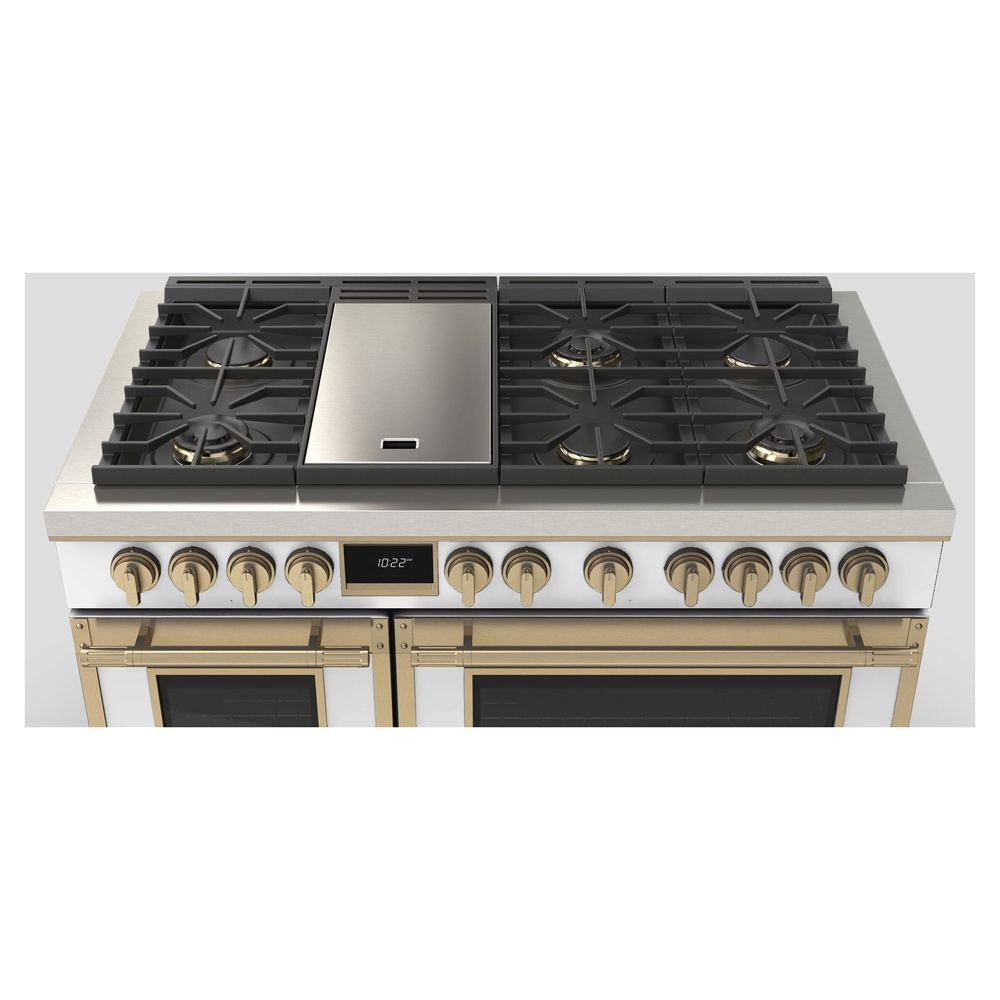 Fulgor Milano F4EDF486GBR1MW 48 inch Evoque Dual Fuel Range with 6