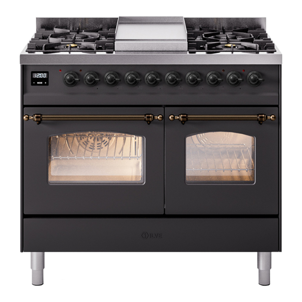 ILVE UPD40FNMPMGB Nostalgie II 40 inch Dual Fuel Range with Double